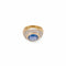Bague 53 Bague Dôme en or jaune, saphir et diamants 58 Facettes