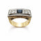 Bague 59 Bague vintage en or jaune et platine avec saphir et diamants 58 Facettes 50394