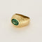 Bague 54 Bague dôme en or jaune et émeraude 58 Facettes TAR1358
