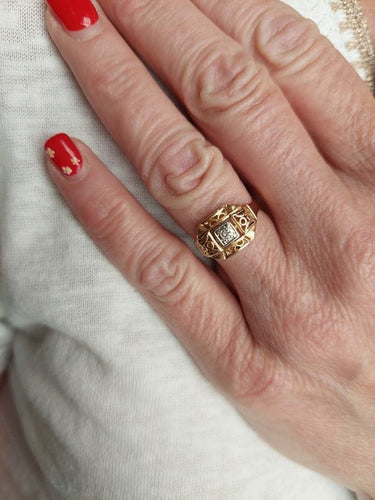 Bague SOLITAIRE DIAMANT ANNÉES 50 58 Facettes 088361