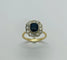 Bague 55.5 bague en or et platine avec diamants et saphir 58 Facettes Q155B