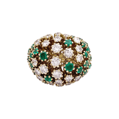 Bague 54 Bague Patek Philippe or jaune, diamants, émeraudes. 58 Facettes 34502