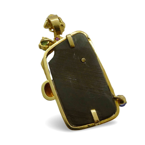 Pendentif Pendentif or jaune Roland Schad et pierres fines 58 Facettes 00013701