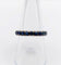 Bague 56 Alliance américaine art deco or blanc 14k saphirs bleus naturels 58 Facettes A06112
