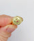 Bague 52 AUGIS - Bague médaille amour or jaune couronne de lauriers ornée de rubis et de diamant (circa 1958) 58 Facettes A04959
