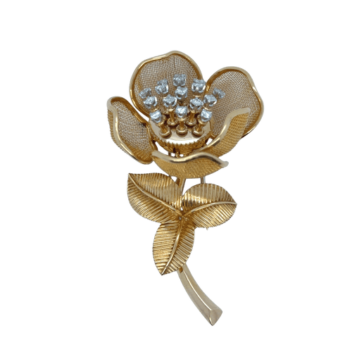 Piaget - Broche « La trembleuse » - Or jaune et Diamants