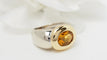 Bague 52.5 Bague ou citrine bicolore 58 Facettes 32557