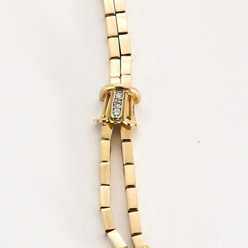 Collier Collier draperie en or rose, platine et diamants 58 Facettes GU002