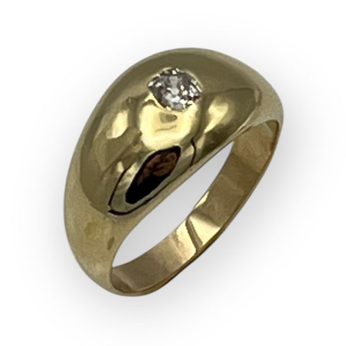 Bague 48 Bague jonc or jaune diamant 58 Facettes 149052821