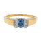 Bague 55 Bague Or jaune, Or blanc Saphir, Diamant 58 Facettes 2732084CN