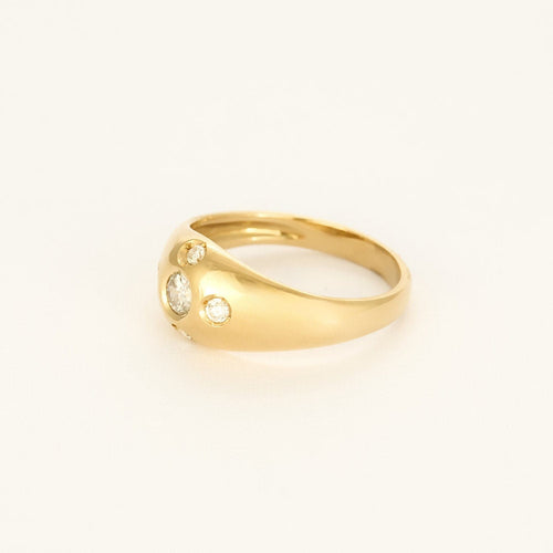 Bague en or jaune et diamants