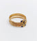 Bague 61.5 Bague semainier victorienne fleur en or rose 18k et émail bleu 58 Facettes A06639