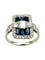 Bague 54 Bague Art-Déco en platine, saphirs calibrés et diamants 58 Facettes
