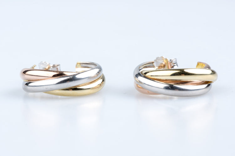 Boucles d'oreilles Paire de boucles d’oreilles en trois ors 58 Facettes CRLCC1143-107