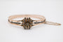 Bracelet Bracelet rigide motif floral en or 18k et diamants taille rose 58 Facettes 11837