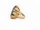 Bague 52 bague cocktail sertie pierre quartz fume t52 en or jaune 14k 31.7gr 58 Facettes 270125