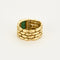 Bague Bague en or jaune, émeraude et diamants 58 Facettes B240805