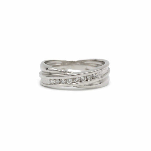 Bague 53 Bague or blanc diamants 58 Facettes 200184R