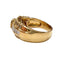 Bague 58.5 Bague design contemporaine en or avec diamants et émeraude 58 Facettes Q288B