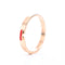 Bague 57 CHAUMET - Bague liens or jaune et émail rouge 58 Facettes 87263