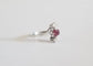 Bague 56 Bague or blanc diamants et Rubis 58 Facettes