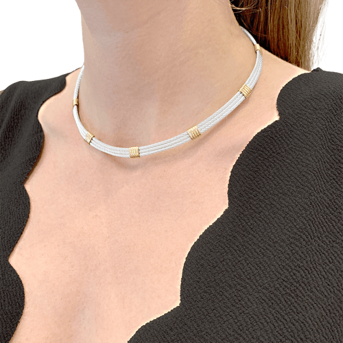 Collier Collier Fred vintage "Force 10", or jaune, acier. 58 Facettes 34733