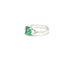 Bague Bague en or blanc avec émeraude colombienne de 2,10 carats et diamants 58 Facettes 14294
