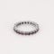 Bague 53 Alliance américaine en or blanc et rubis 58 Facettes CAN1473X2