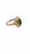 Bague 52 Bague Marguerite en or jaune 18 carats émeraude et diamants 58 Facettes