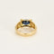 Bague 52 Bague jonc en or jaune et saphir 58 Facettes CHA5727X2