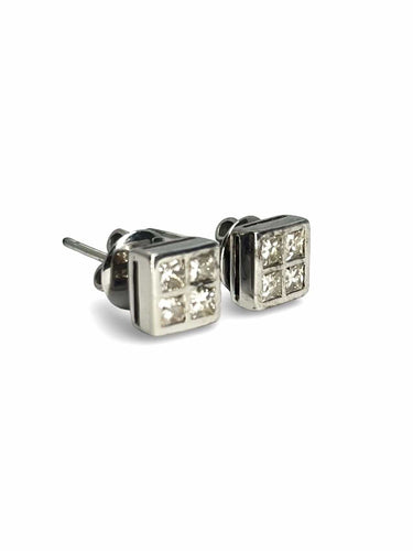 Boucles d'oreilles Puces d'oreilles or blanc et diamants 0,80 ct 58 Facettes 68201