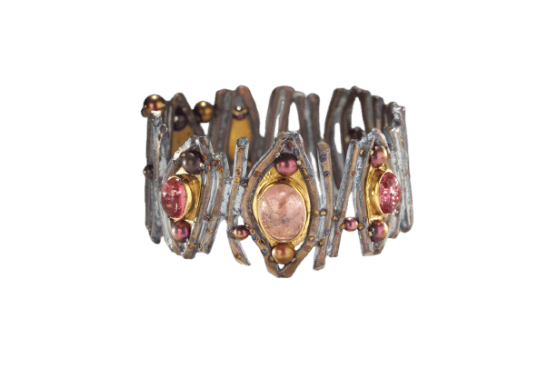 Bracelet Bracelet Roseaux d'automne - Martin Spreng titane et tourmalines 58 Facettes 237982