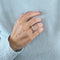 Bague 55 Alliance Américaine or blanc diamants 58 Facettes 240 565