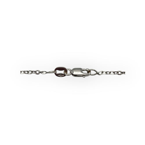 Collier Chaîne or blanc maille forçat 47 cm 58 Facettes 149059924