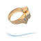 Bague Bague Tank ancienne "pont à livre ouvert "des années 40-50 Diamants Or 18 K 58 Facettes AA 1700