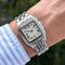 Montre Cartier Panthère 1300 Large model LM GM Figaro Strap Stainless Steel 58 Facettes