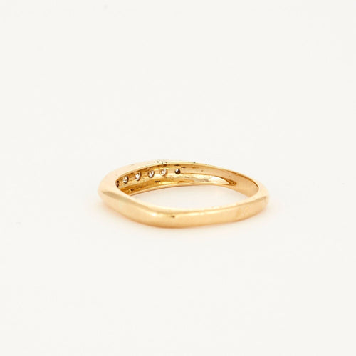 Bague 54 Bague carrée or jaune diamants 58 Facettes AB21