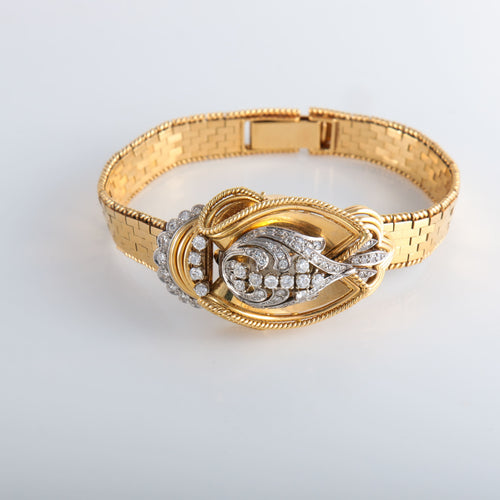 Montre Montre Rolex "dissimulée" or jaune diamants 58 Facettes