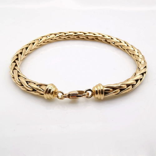 Bracelet Bracelet Maille palmier or jaune 18 carats 58 Facettes