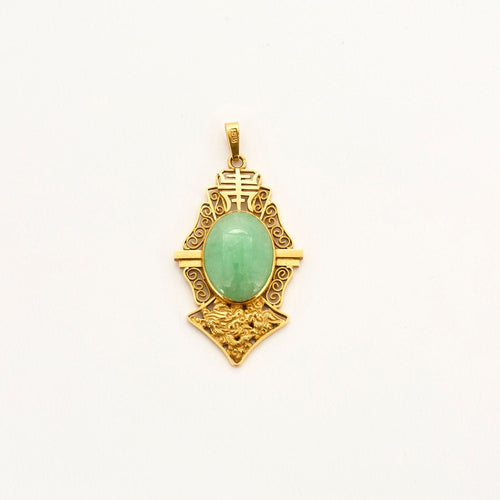 Pendentif Pendentif or jaune jade 58 Facettes LP937/BET