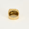 Bague 54,5 Bague de type chevalière en or jaune, or blanc, perle de culture blanche et diamant 58 Facettes TOU1577