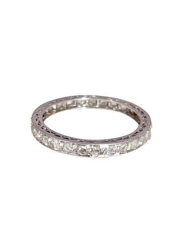 Bague 55 Alliance Américaine platine 29 diamants 58 Facettes