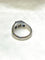 Bague Chevaliére art-déco en or blanc 18 carats , diamant 0,92 carat au centre et saphirs synthétiques 58 Facettes