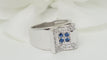 Bague 53 Bague en or blanc, saphirs et diamants 58 Facettes 32343