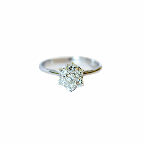 Bague 54 Bague contemporaine en or et diamants 58 Facettes Q121B(738)