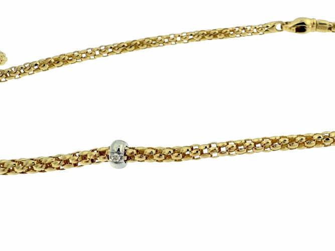Collier Fope - Collier en or jaune et blanc avec diamants 58 Facettes