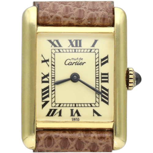 Montre Cartier Montre Tank Vermeil Must 58 Facettes MT43318