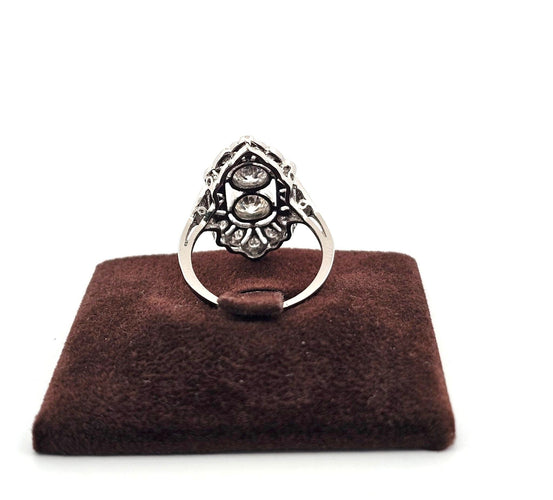 Bague Liberty en platine avec diamants