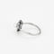 Bague 52 Fine bague de jeune fille en or blanc, perle et roses diamantées 58 Facettes FOU11502