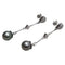 Boucles d'oreilles Boucles d'oreilles en or blanc 18 carats, perles et diamants taille brillant 58 Facettes T158